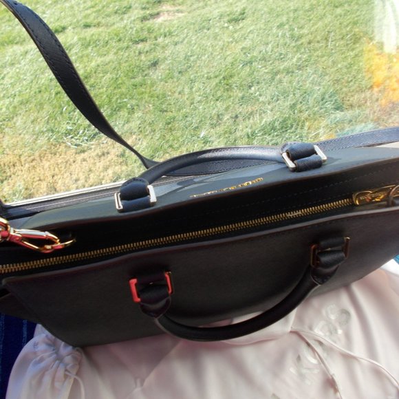 Michael Kors Navy Blue Saffiano Leather Handbag - Picture 8 of 14